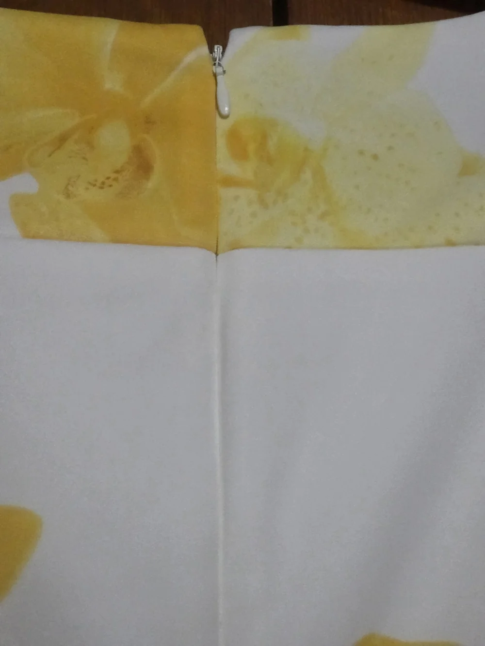 Calvin Klein White Midi Dress with Yellow Floral Print - Picture 6 of 7